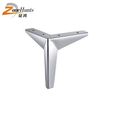 High Quality Cnc Top-Selling Product Galvanized Metal Strong Iron Polished Chrome Sofa Leg Y Shape Silver Furniture Legs Metal